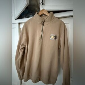 Men's Tan Quarter-Zip Sweater